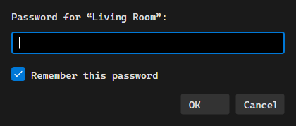 Entering a receiver password