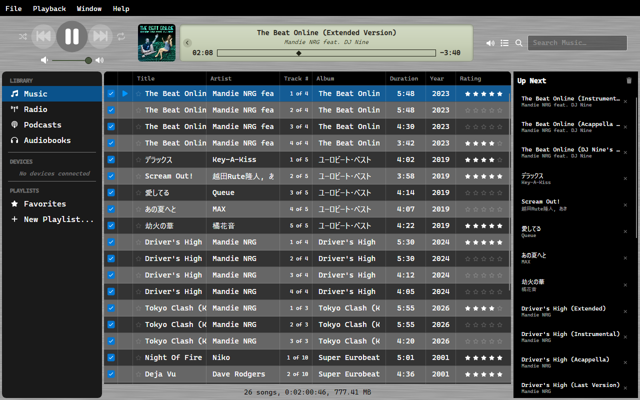 The play queue