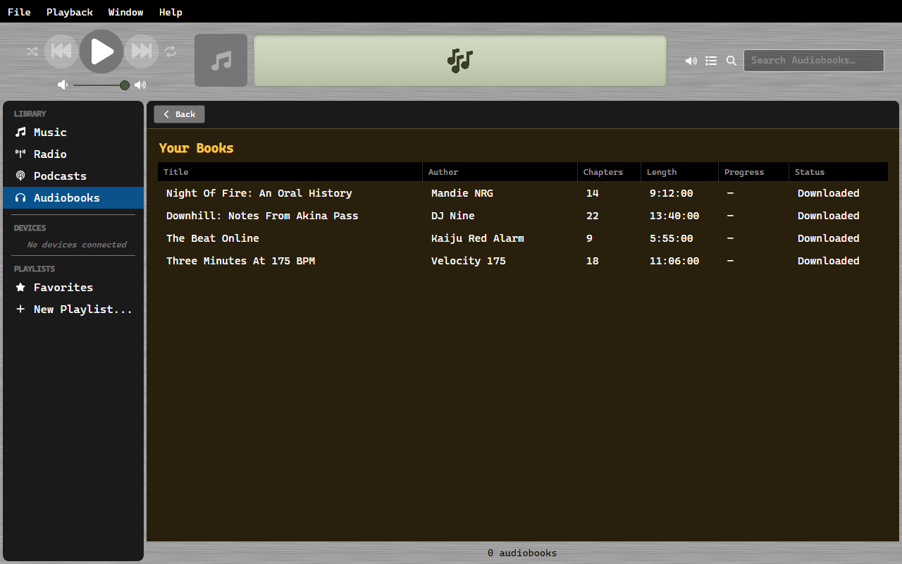 Your audiobook shelf