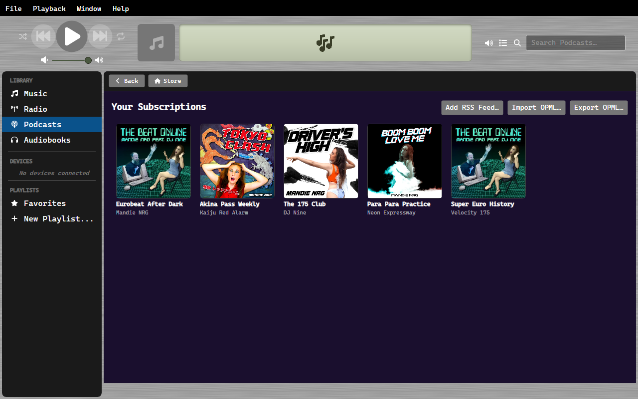 Podcast subscriptions